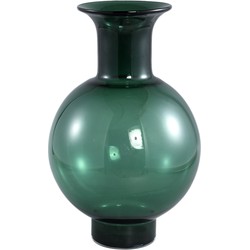 PTMD Nory Green Glass Bulb Vase Round Regular