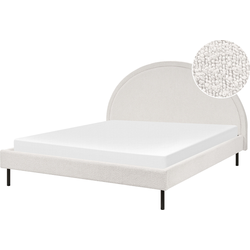 MARGUT - Bed - Wit - 160 x 200 cm - BouclÃ©