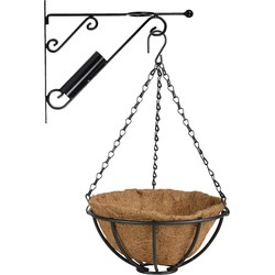 Hanging basket 25 cm met metalen muurhaak en kokos inlegvel - Plantenbakken