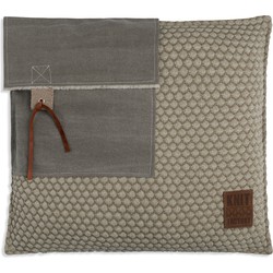 Knit Factory Jack Sierkussen - Seda/Olive - 50x50 cm - Inclusief kussenvulling