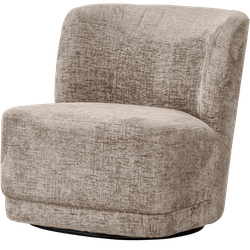 WOOOD Atty Draaifauteuil - Polyester - Zand - 75x74x65