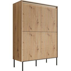 Meubella - Dressoir Timoteo - Eiken - 98 cm - Hoog