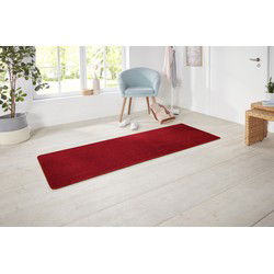 Loper Laagpolig Effen Uni Vloerkleed - Nasty - Rood - 80x150 cm