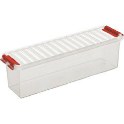 Sunware opbergbox - transparant - 1.3L - 27 x 8 x 9 cm - Opbergbox