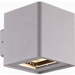Wandlamp buiten LED 2x5W grafiet/wit/zilver IP54 105mm