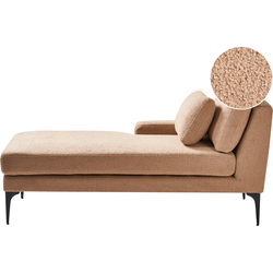 Beliani EWRON - Chaise longue-Beige-Bouclé