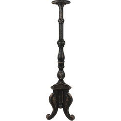 Clayre & Eef Kandelaar Zwart Hout