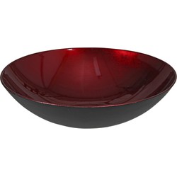 Kunststof decoratie schaal rood rond D28 cm - Decoratieve Schaal (binnen)