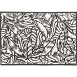 Unique Living | Placemat Nissa | Rechthoekig | Polyester | Zwart | 30x45cm