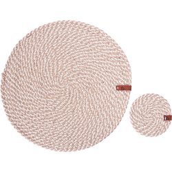 Beliani PIPTURUS - Placemats en onderzetters-Natuurlijk-Jute