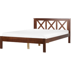 TANNAY  - Tweepersoonsbed - Donkerhout - 140 x 200 cm - Dennenhout