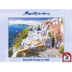 Schmidt Schmidt Blik op Santorini, 1000 stukjes - Puzzel - 12+