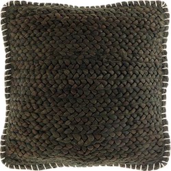 Unique Living | Kussen Moke 45x45cm brown | Kussen woonkamer of slaapkamer