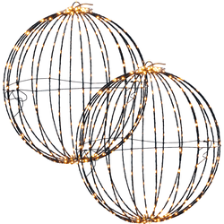 HIXA Tuinverlichting - Buiten - Licht Bal - 2 stuks - Verlichting - Lighting Bal - Kerstverlichting - 240 LED - Lampjes - 40cm