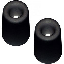 Deurbuffer / deurstopper - 2x - zwart - rubber - 75 x 40 mm - deurstop - Deurstoppers
