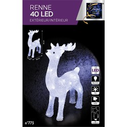 Feeric lights and christmas - LED verlichte rendier - 45,5 cm - 40 leds - kerstverlichting figuur