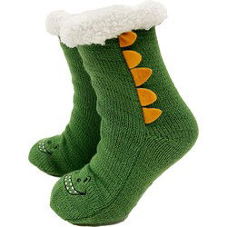 Textino DINO - Huissokken maat 31/34 - antislip - met sherpa voering - English Ivy - Textino