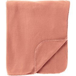Textino DEX - Plaid 130x160 cm - fleece deken - zacht en dun - Muted Clay - roze - Textino