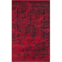 Safavieh Distressed Indoor Woven Area Rug, Adirondack Collection, ADR101, in Red & Black, 91 X 152 cm