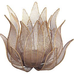 PTMD Milia Kaarsenhouder  - 23 x 23 x 18 cm - Ijzer - Goud