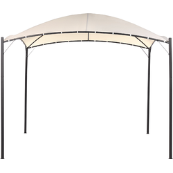 Beliani VOMERO - Tuin pergola-Beige-Polyester, Staal
