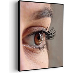 Muurwerken Akoestisch Schilderij - Het Bruine Oog - Geluidsdempend Wandpaneel - Wanddecoratie - Geluidsisolatie - BASIC (AW 0.65) XXL (107X150)