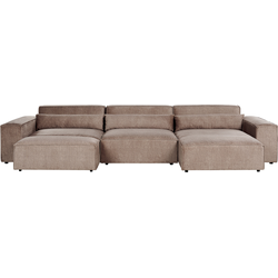 Beliani HELLNAR - Modulaire Sofa-Bruin-Polyester