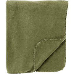 Textino DEX - Plaid 130x160 cm - fleece deken - zacht en dun - Olive Branch - groen - Textino