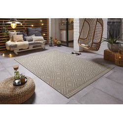 Laagpolig vloerkleed Breeze - Binnen & Buitenkleed - Beige - 80x150 cm