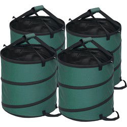 4 stuks Tuinafvalzak Opvouwbaar 4x86L Waterdicht met Draagbanden en Handvatten