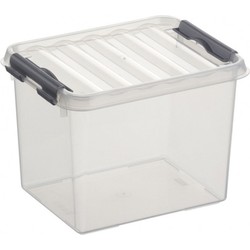 Kunststof stapelbare opbergbak 3 liter 20 x 15 x 14 cm - Opbergbox