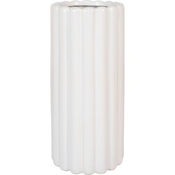Vase - Vase i white ceramic Ã˜11x25 cm