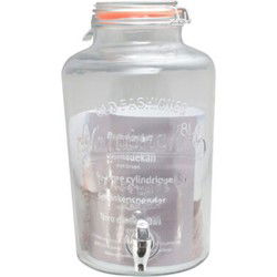 Svenska living Limonade/drankdispenser - 8L - glas - 18 x 37 cm - Drankdispensers