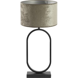 Tafellamp Jamiri/Chelsea - Zwart/Zilver - Ø30x67cm