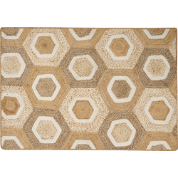 Beliani BASOREN - Laagpolig-Beige-Jute