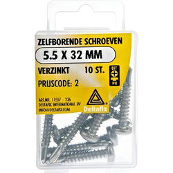Zelfb.schroef 5.5x32mm verz 10st