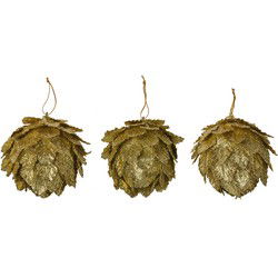 Clayre & Eef Decoratie Hanger Bloemen Goudkleurig Kunststof