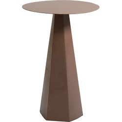 Bijzettafel Rond - Metaal Taupe - 40x40x60cm - Sika