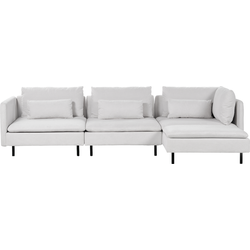 Beliani EGERIS - Modulaire Sofa-Grijs-Polyester