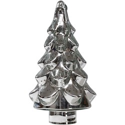 PTMD Quinty Kerstboom Beeld Antiek - H38 x Ø18 cm - Glas - Zilver