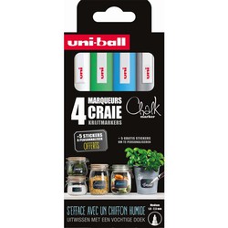 Uni-ball Uni-ball Uni-ball Chalk Marker 4 Set 5M Stickers