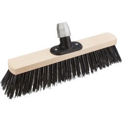 Buemag staaldraad straatbezem/buitenbezem - hout - harde bezem - 40 cm - Bezem