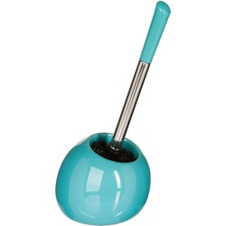 5five Toiletborstel met houder - glans turquoise - keramiek - 36 cm - Toiletborstels
