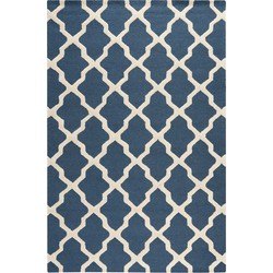 Safavieh Trellis Indoor Hand Tufted Area Rug, Cambridge Collection, CAM121, in Navy Blue & Ivory, 183 X 274 cm