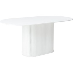 Eettafel Wit Eikenhout - Ovaal - 180x95x75cm - Nola
