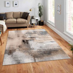 Laagpolig Vloerkleed Monira - Designer - Beige / Bruin / Grijs - 240x340 cm