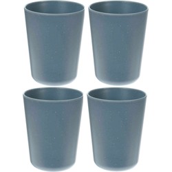 12x stuks onbreekbare kunststof/melamine bekers - blauw - 450 ml - Drinkbekers