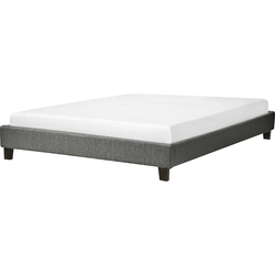 Beliani ROANNE - Tweepersoonsbed-Grijs-Polyester