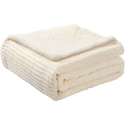 Ridgeline Sherpa Fleece Deken - Crème - 130x150 cm