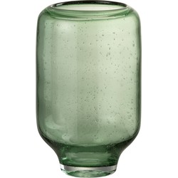 J-line - Vaas Nora Op Voet Rond Glas Lichtgroen Small - 18x18x26.5cm